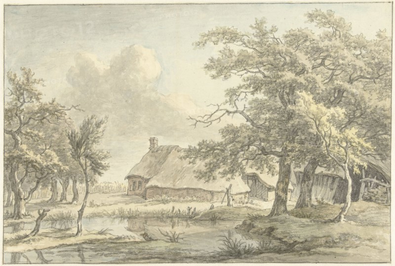 Farm in Eext (Drenthe), 1755-1818. Creator: Egbert van Drielst.