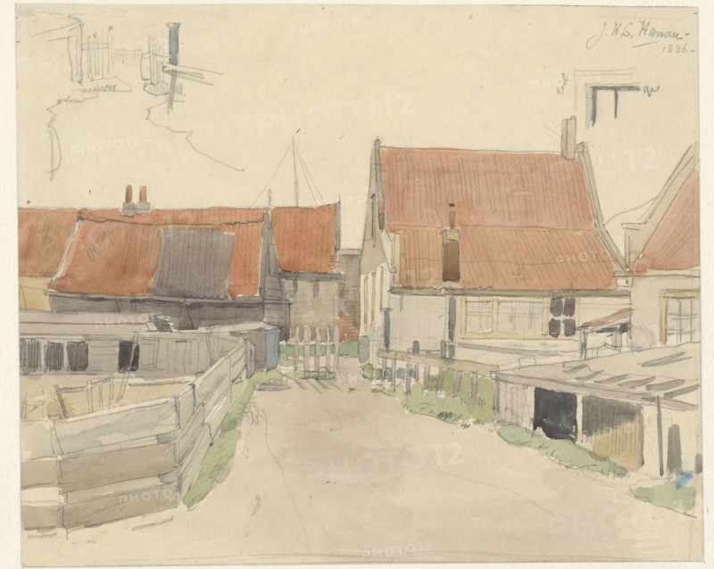 Houses in the Vinkenbuurt, Amsterdam, 1886. Creator: Jan Hanau.