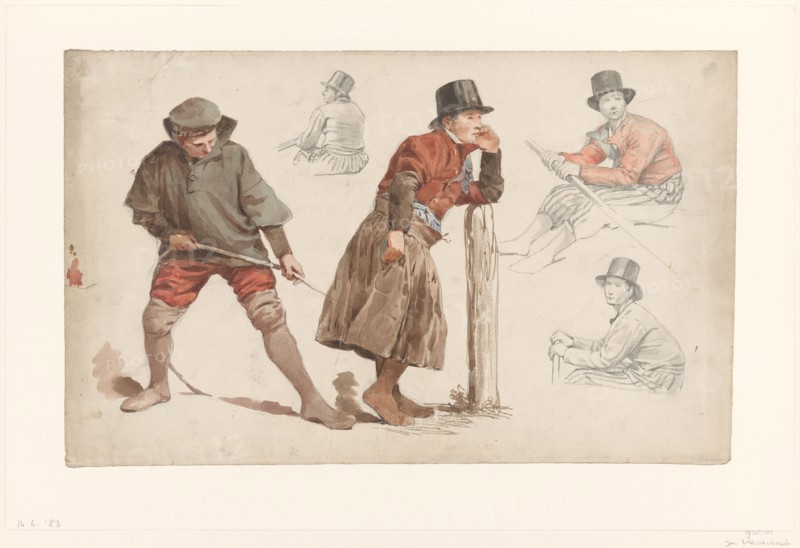 Figure Studies, 1832-1880. Creator: Jan Weissenbruch.