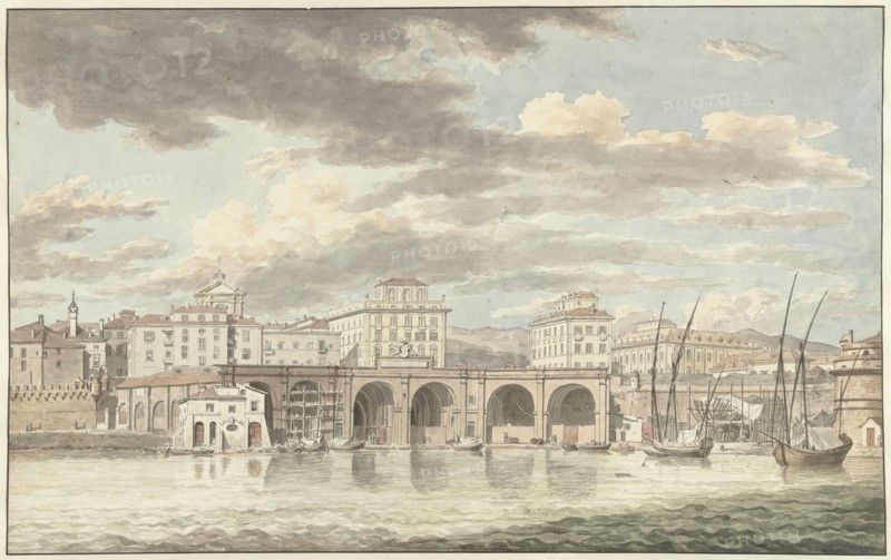 The Port of Civitavecchia, 1779. Creator: Jean Grandjean.