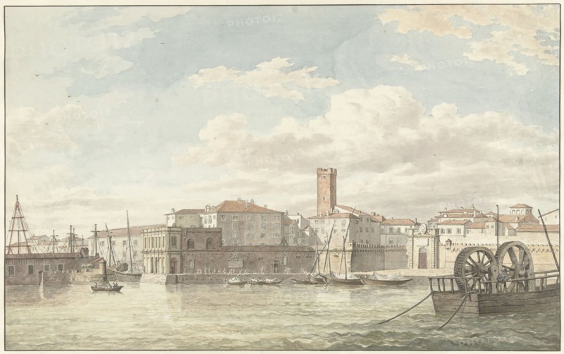 The Port of Civitavecchia, 1779. Creator: Jean Grandjean.
