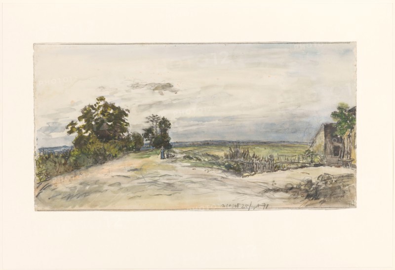 Landscape near Nevers, 1871. Creator: Johan Barthold Jongkind.