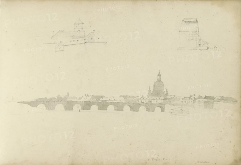 View of Dresden with the Frauenkirche, 1820-1896. Creator: Kasparus Karsen.