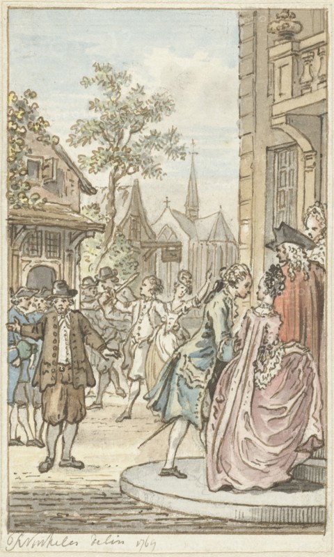 Lucas and Clarisse, 1769. Creator: Reinier Vinkeles.