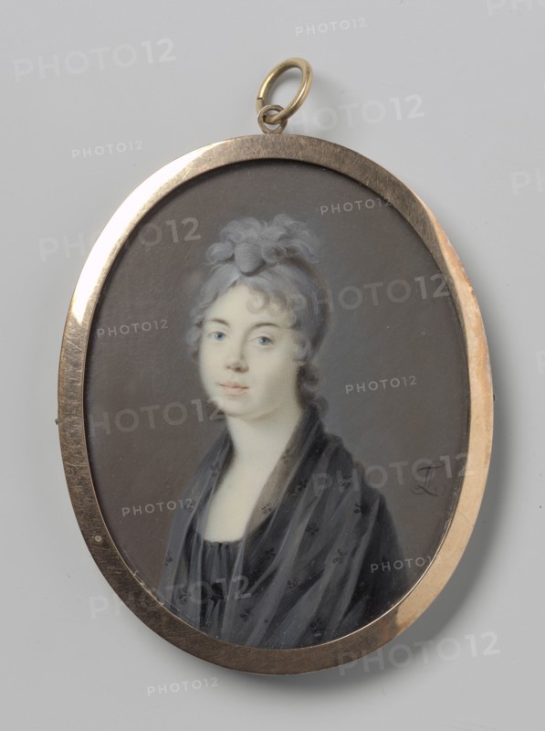 Portrait of a woman with a black shawl, 1763-1813. Creator: Leonardus Temminck.