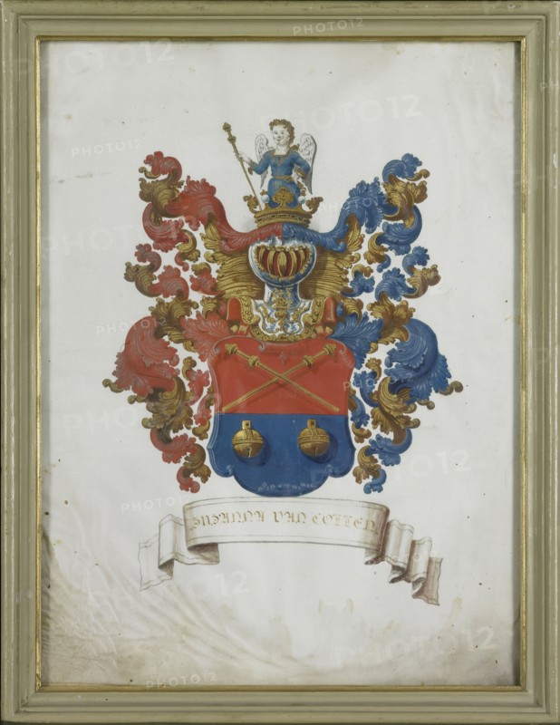 The coat of arms of Susanna van Collen (1692-1745), wife of Jacob Feitama, 1725-1774. Creator: Anon.