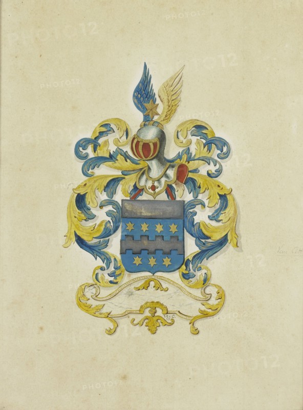 The coat of arms of the Citters family, c. 1777. Creator: Anon.