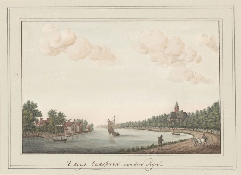 View of the Rhine near the village of Oudshoorn, 1700-1850. Creator: Anon.