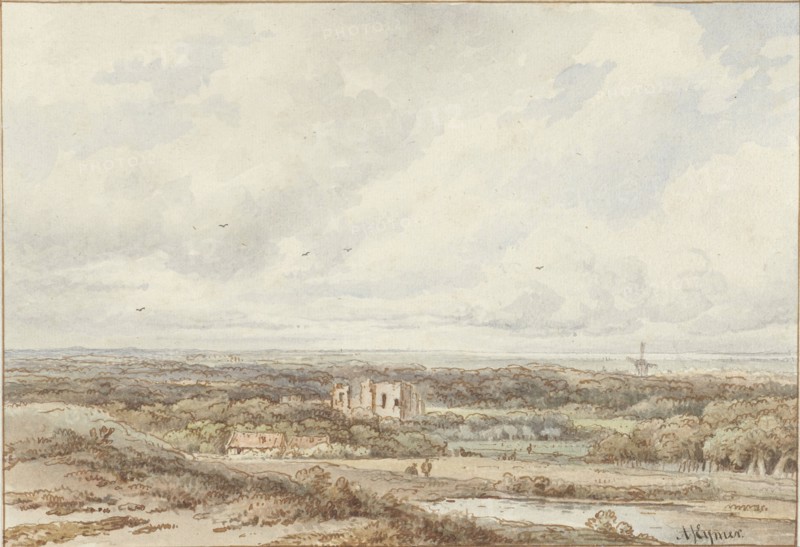View from the dunes of the ruin of Brederode, 1813-1863. Creator: Arnoldus Johannes Eymer.