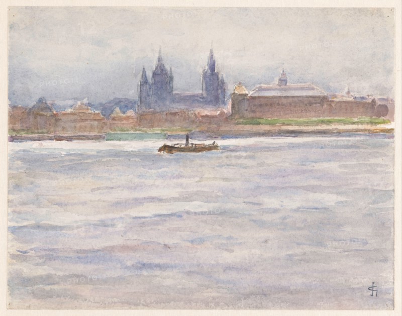 View of Mainz from the river, 1894. Creator: Carel Nicolaas Storm.