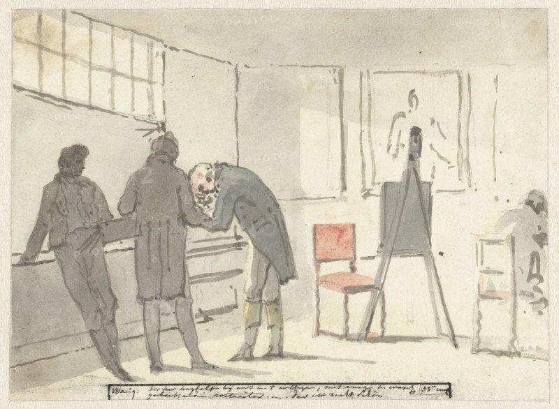 Mr Hagbolt with us in college [?] (Diary, August 18), 1805-1808. Creator: Christiaan Andriessen.