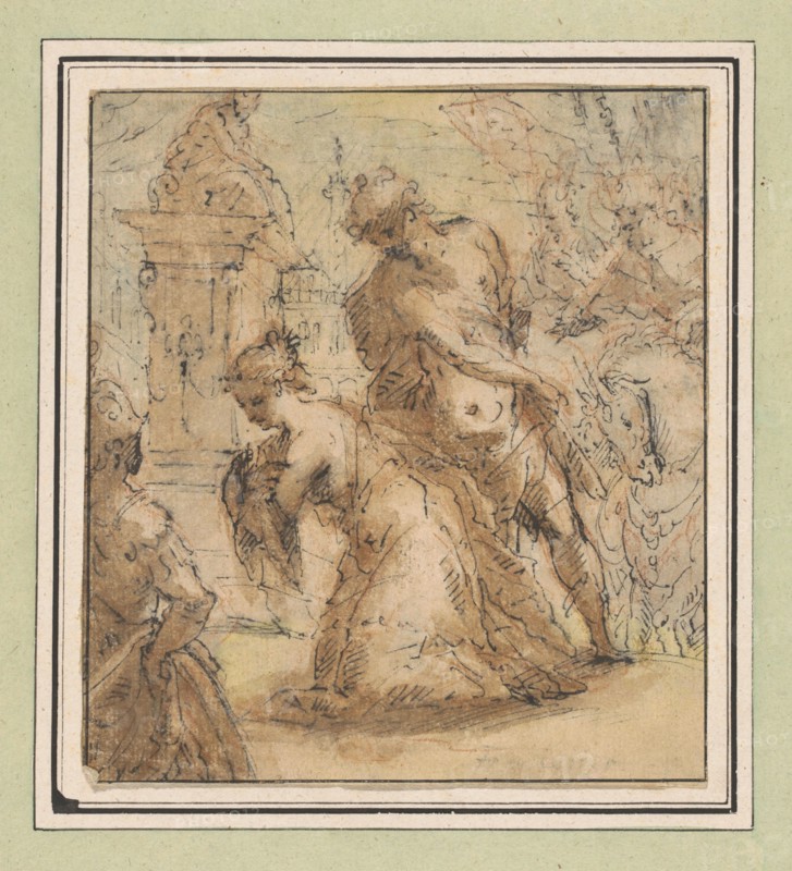 Decapitation of a saint (St Catherine?), 1600-1650. Creator: François Perrier.