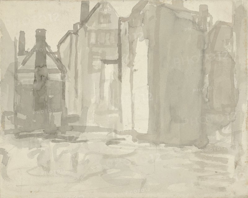 Construction site Sint Agnietenstraat in Amsterdam, 1903. Creator: George Hendrik Breitner.
