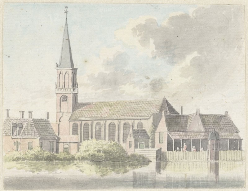 Church in Broek in Waterland, 1789. Creator: Hendrik Tavenier.
