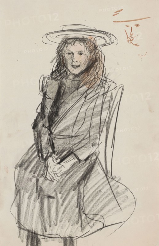 Girl with hat, 1875-1934. Creator: Isaac Lazerus Israels.