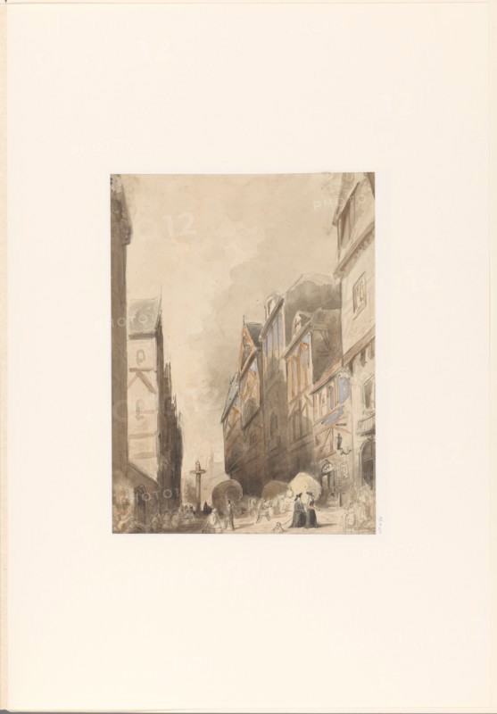 View in a foreign city, 1880. Creator: Jan Diederikus Kruseman.