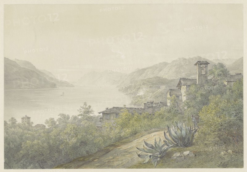 View from the Bellagio park, on Lake Como, 1824-1888. Creator: Karoly Lajos Libay.