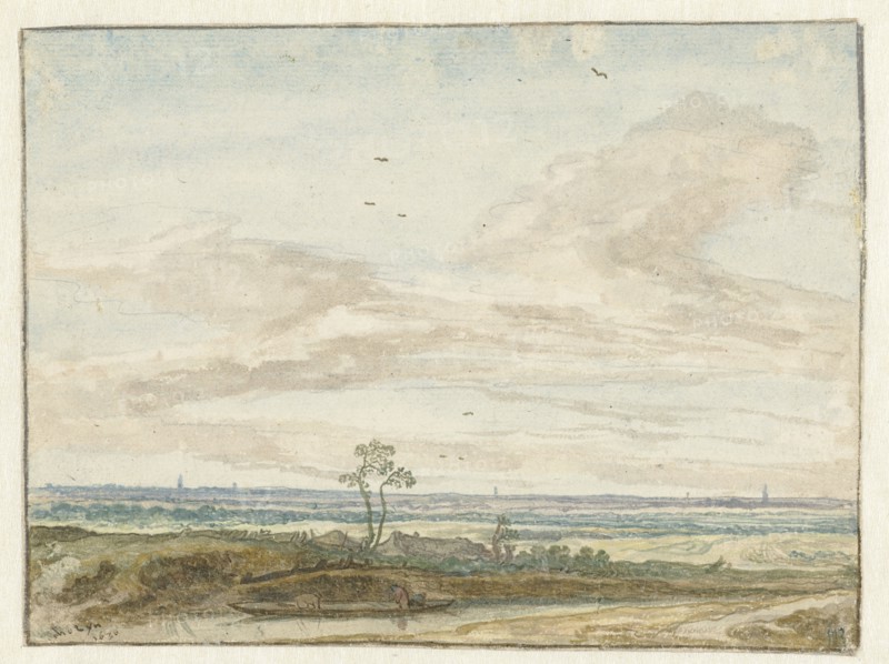 Panorama of a path next to a canal, 1630. Creator: Pieter Molijn.