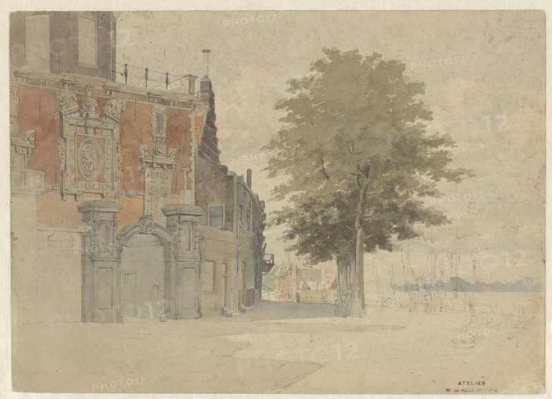 The Groothoofdspoort in Dordrecht, 1841-1911. Creator: Willem de Haas Hemken.