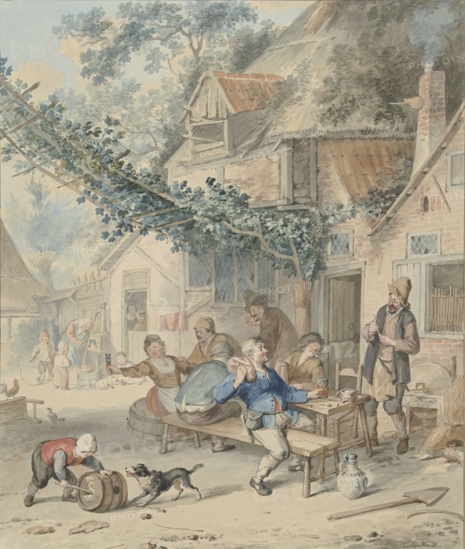 Merry company at an inn, 1720-1792. Creator: Aert Schouman.