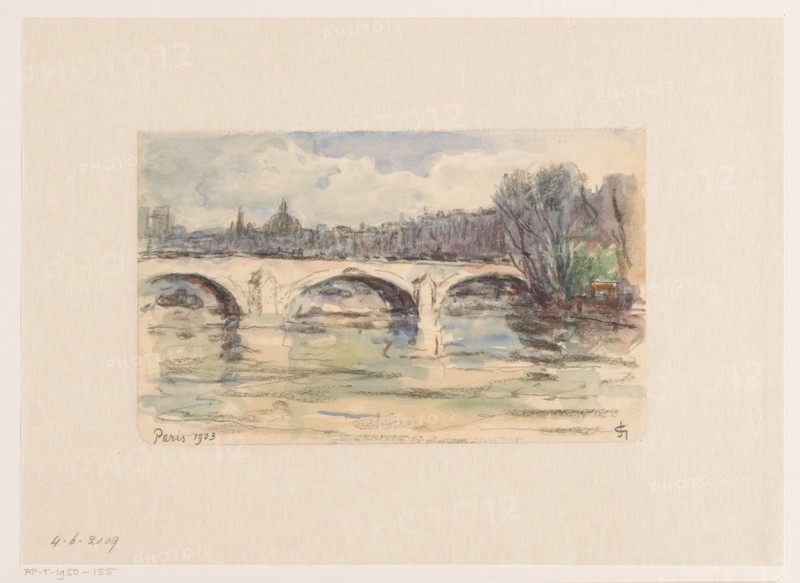 Bridge over the Seine, Paris, 1903. Creator: Carel Nicolaas Storm.