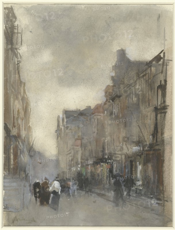 Street view in The Hague, c.1874, (1925 or earlier).  Creator: Floris Arntzenius.