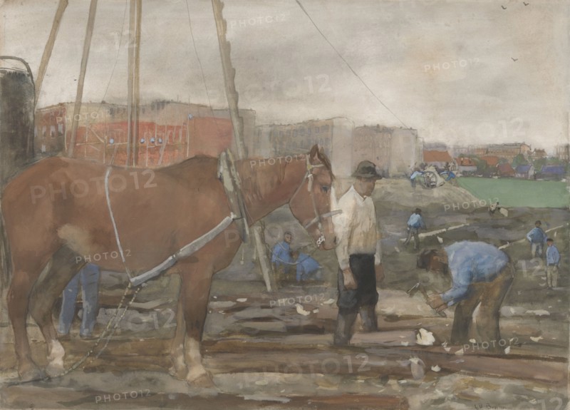 Building site in the west of old Amsterdam, 1900. Creator: George Hendrik Breitner.