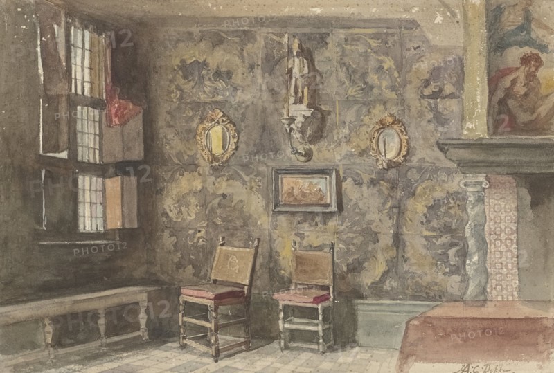 Interior of the old Brouwershuis in Antwerp, 1846-1905. Creator: Hendrik Adriaan Christiaan Dekker.