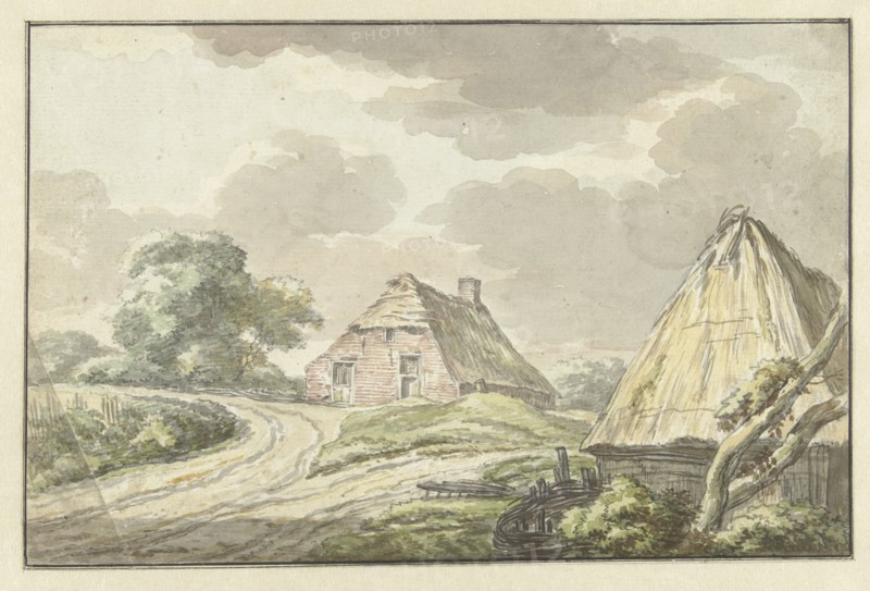 Farm house at the fork of a country road, 1783. Creator: Jan Bulthuis.