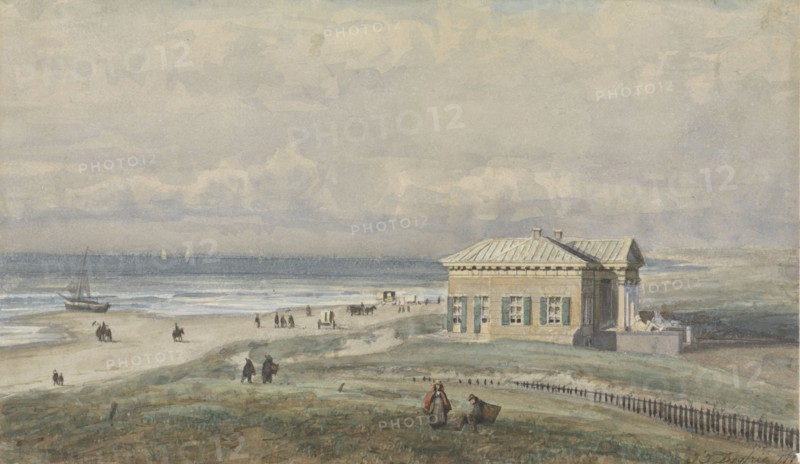 The Von Wied Pavilion in Scheveningen, 1877. Creator: Johannes Josephus Destree.