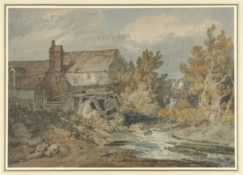 Watermill near a Flowing Brook, 1795-1797. Creator: JMW Turner.