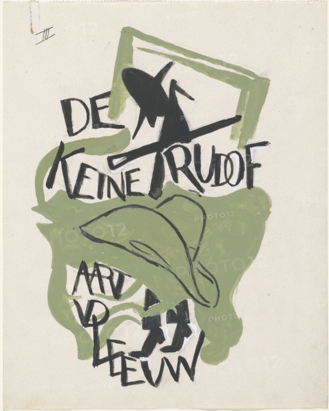 Design for a book cover for: Aart van der Leeuw, De kleine Rudolf, 1930, 1928-1930. Creator: Leo Gestel.