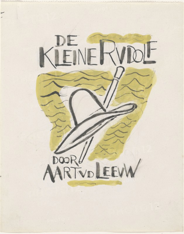 Design for a book cover for: Aart van der Leeuw, De kleine Rudolf, 1930, 1928-1930. Creator: Leo Gestel.