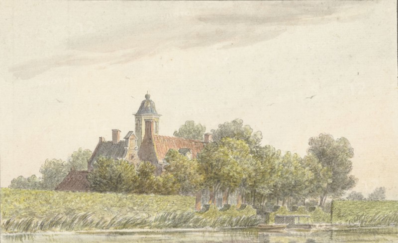 Peacock garden on the Amstel, 1757-1805. Creator: Martinus van der Jagt.