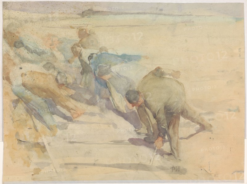 Workers breaking up rails, 1871-1906. Creator: Pieter de Josselin de Jong.