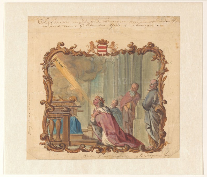 King Solomon in prayer to God (Kings I, vs. 8)., c.1719-c.1775. Creator: Ruik Keyert.