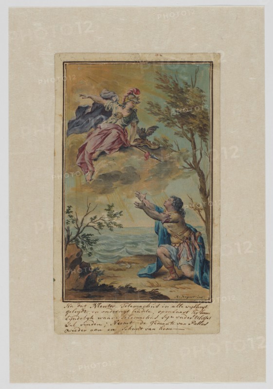 Mentor says goodbye to Telemachus, 1719-1775. Creator: Ruik Keyert.