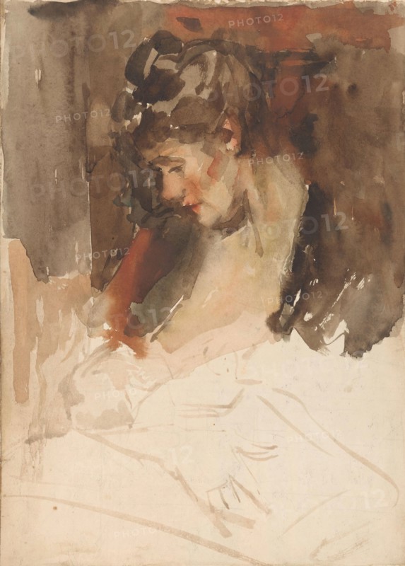 The wife of Wilhelmus Johannes Steenhoff with her child at the breast, 1873-1932. Creator: Willem Steenhoff.