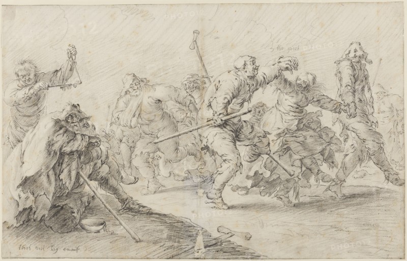 Dancing beggars and cripples, c.1635. Creator: Unknown.
