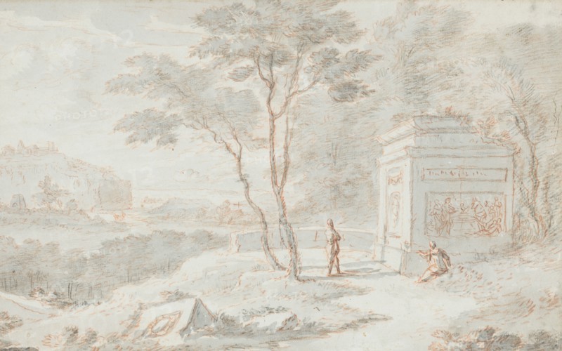 Arcadian landscape, mid 17th century. Creator: Albert Meyeringh.