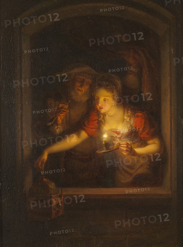 A Woman with a Burning Candle, 1818. Creator: Alexander Lauréus.