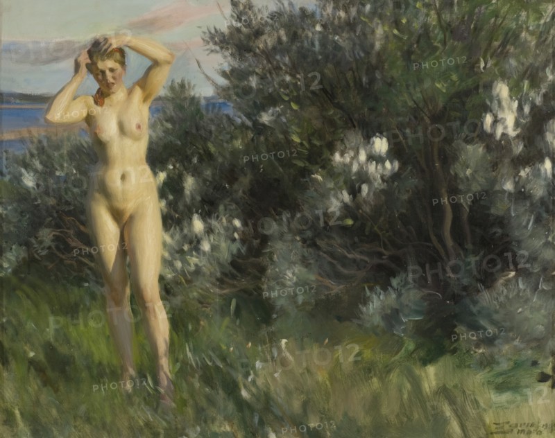 By Lake Siljan, 1905. Creator: Anders Leonard Zorn.