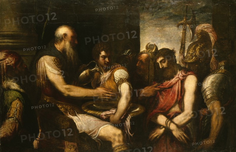 Christ before Pilate, mid-16th century. Creator: Andrea Schiavone.