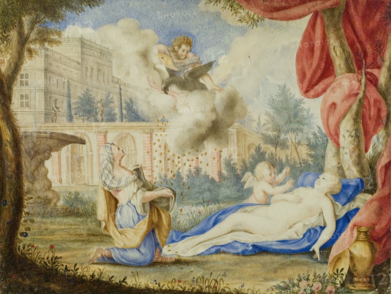 Danae and the Golden Rain, late 17th-early 18th century. Creator: Andreas von Behn.