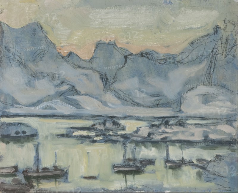 Boat with Net. Study from Lofoten, c1900s. Creator: Anna Katarina Boberg.