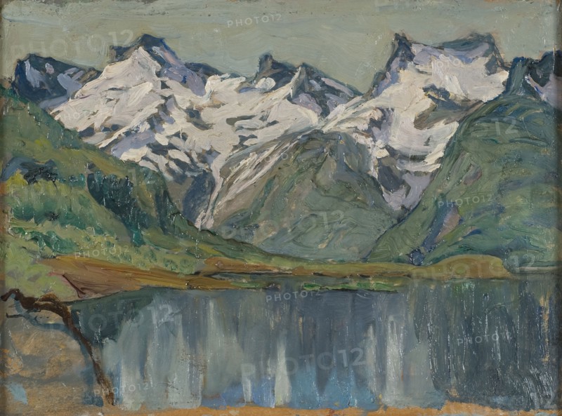 A Mountain Lake. Study from North Norway, c1900s. Creator: Anna Katarina Boberg.