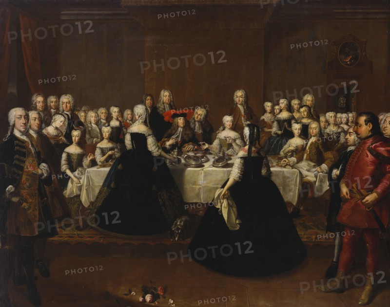 Banquet at the Court of Vienna "En grand couvert", 1734. Creator: Johan Lundberg.