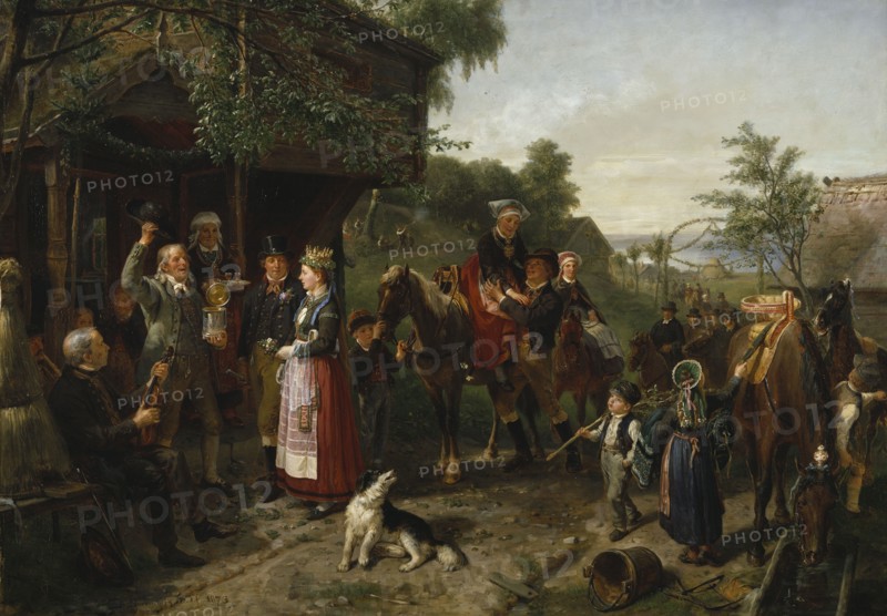A Värend Wedding, 1873. Creator: Bengt Nordenberg.