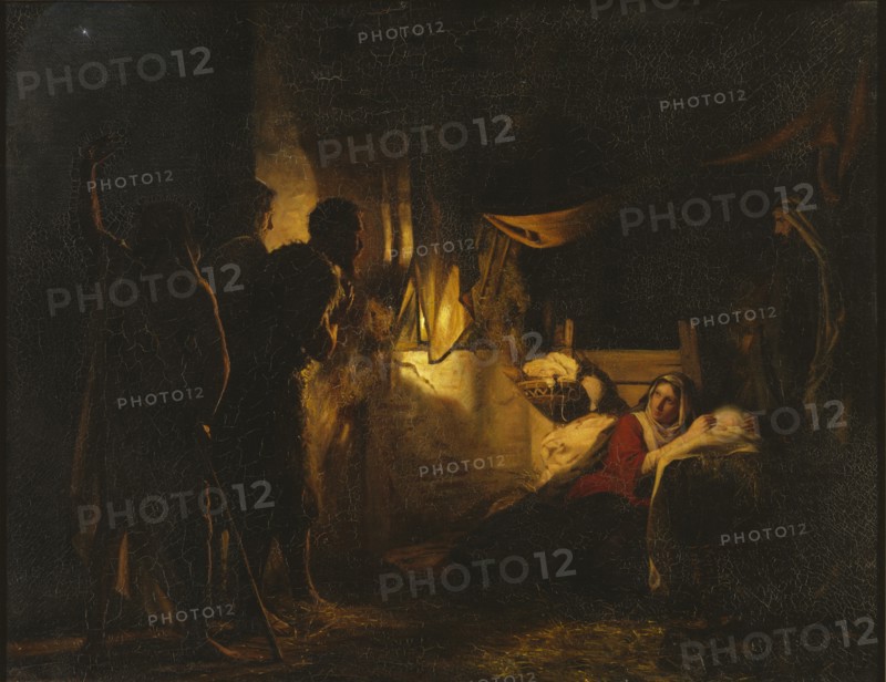 Adoration of the Shepherds, 1882. Creator: Carl Bloch.