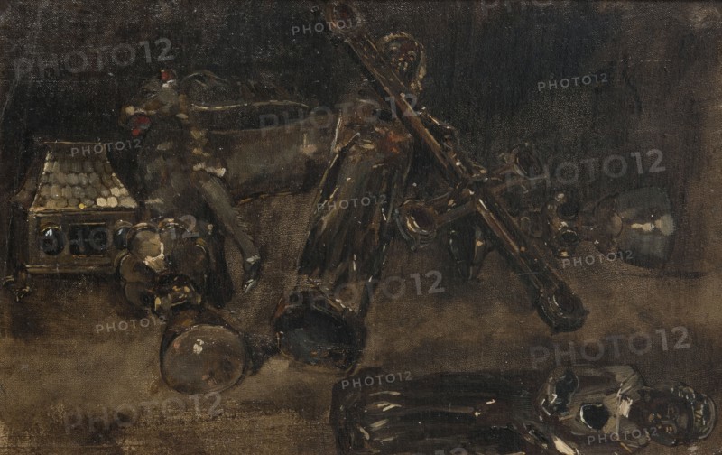 Church Plate and Images. Study for Waldemar Atterdag Holding Visby to Ransom.1882. Creator: Carl Gustaf Hellqvist.